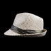 Fedora Hat with Brown Silk Tie Fedora Hat Mentone Beach MSPP858BNM M Brown 