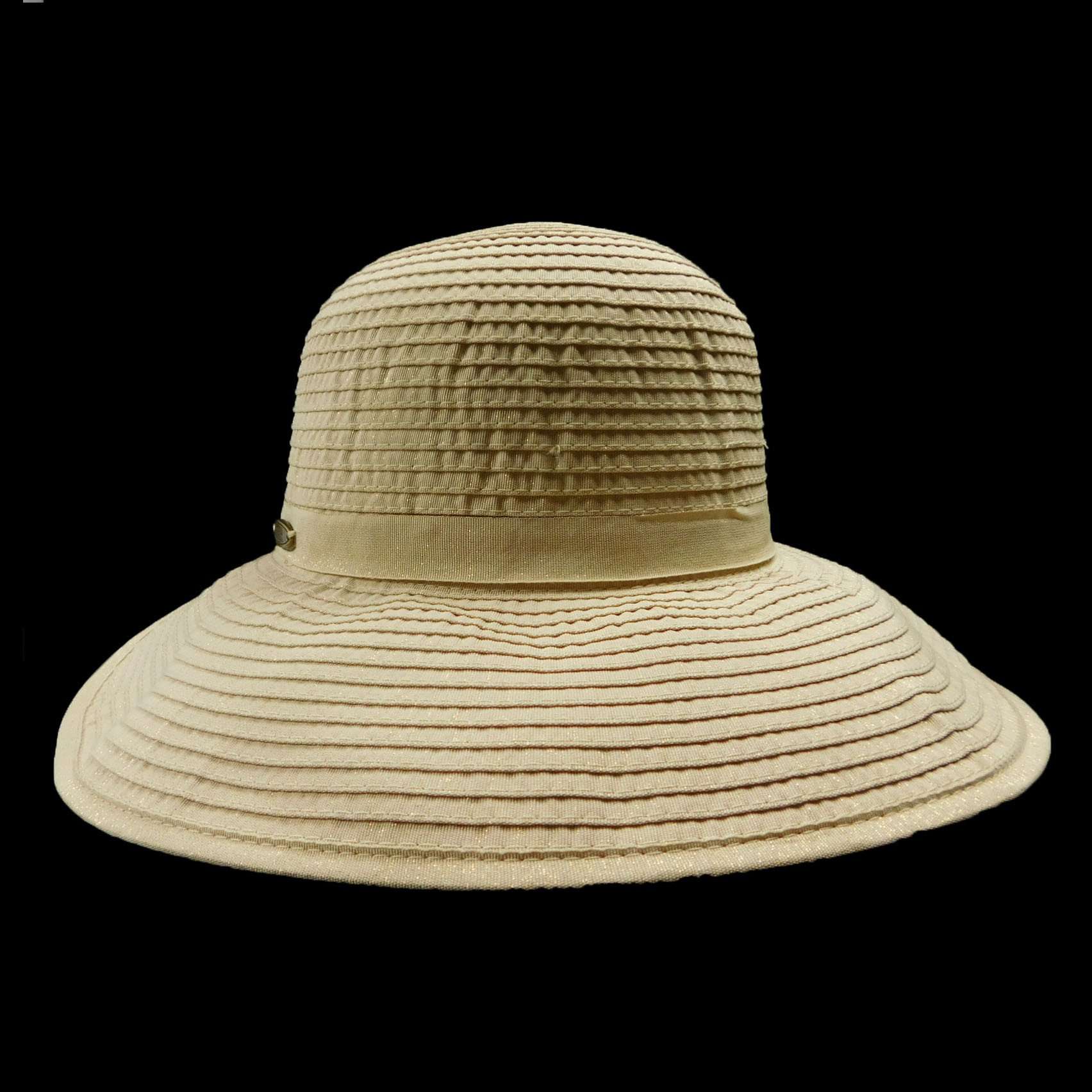 Cappelli's Iridescent Ribbon Facesaver, Wide Brim Hat - SetarTrading Hats 