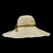 Polka Dot Ribbon Sun Hat with Straw Braids - Jeanne Simmons Hats Wide Brim Sun Hat Jeanne Simmons    