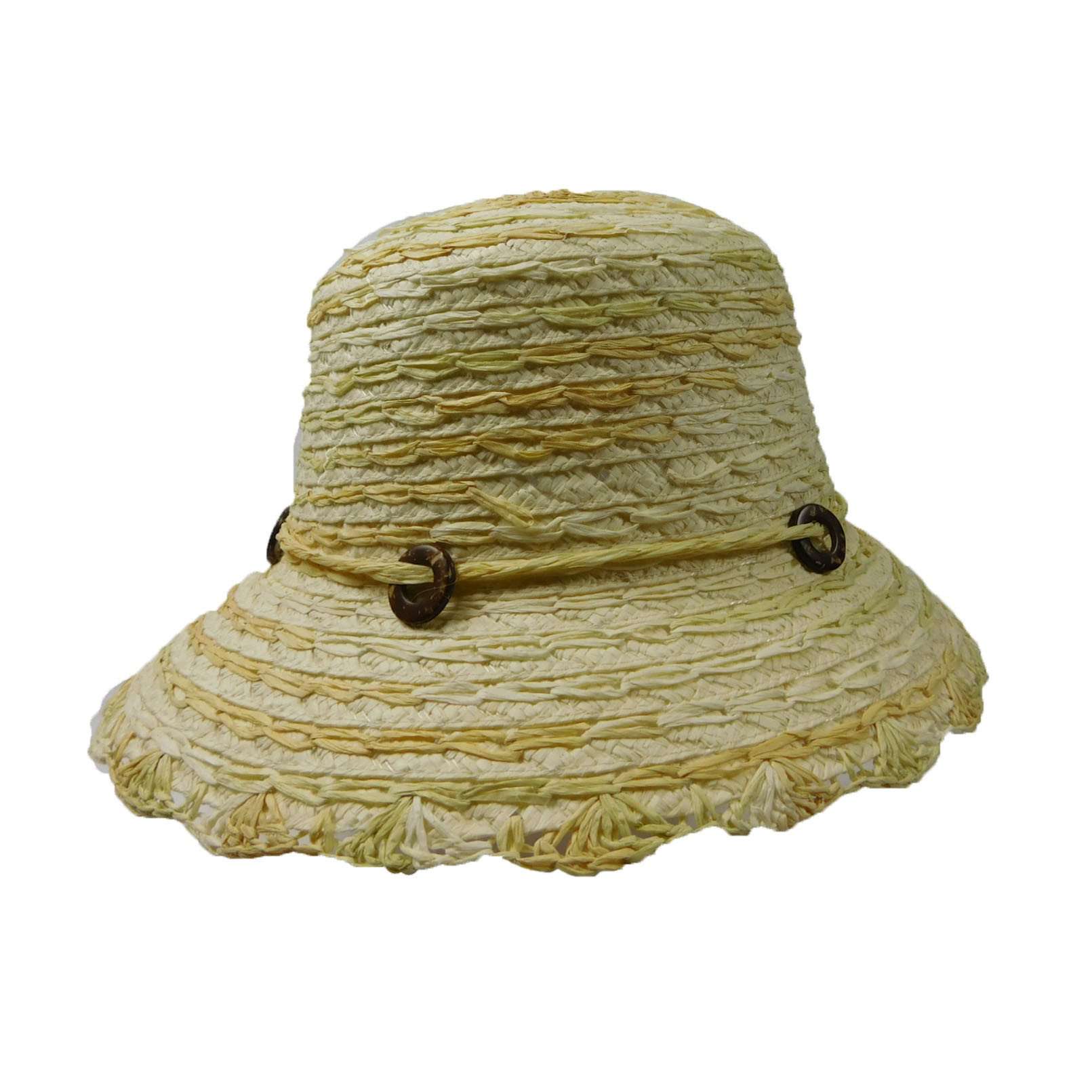 Summer Bucket Hat with Crochet Accent Cloche Jeanne Simmons Accessories