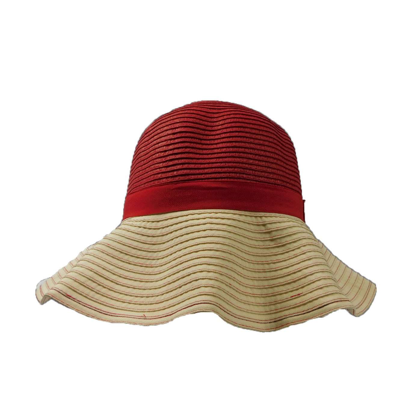 Big Brim Shapeable Straw and Ribbon Hat, Wide Brim Hat - SetarTrading Hats 