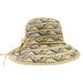 Ribbon and Straw Summer Bucket Hat Wide Brim Hat Jeanne Simmons    