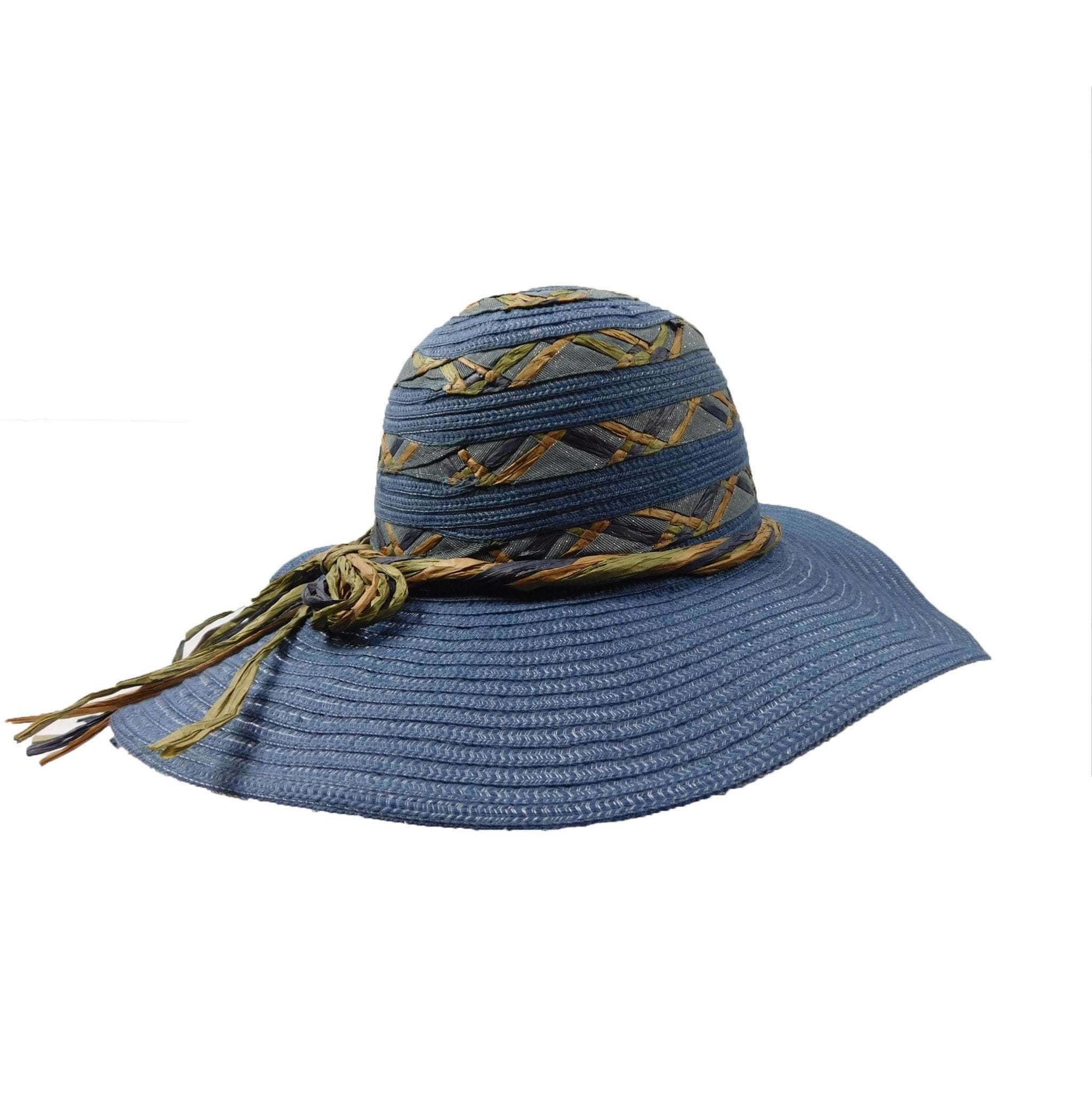 Metallic Blue Floppy Hat, Floppy Hat - SetarTrading Hats 