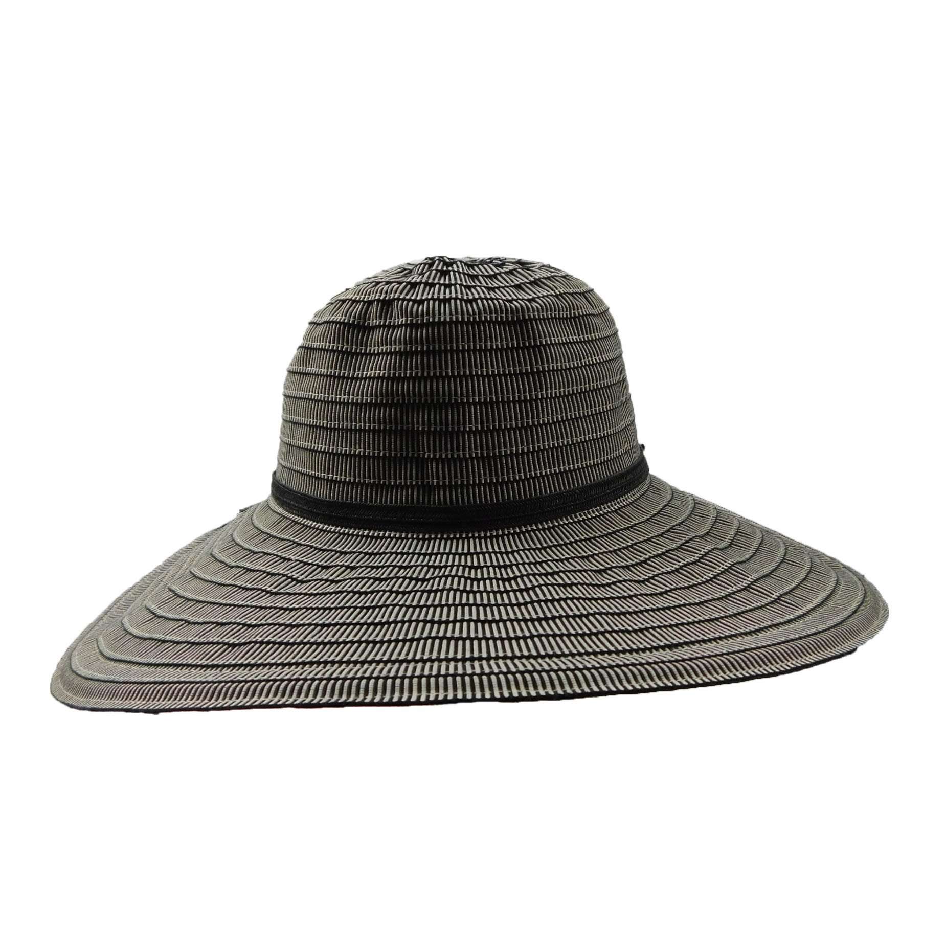 Ribbon Flat Brim Summer Hat Floppy Hat Jeanne Simmons    