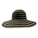 Ribbon and Crochet Stripe Sun Hat Floppy Hat Jeanne Simmons    