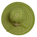 Ribbon and Lace Wide Brim Sun Hat - Jeanne Simmons Hats Wide Brim Sun Hat Jeanne Simmons JS9502 Green  