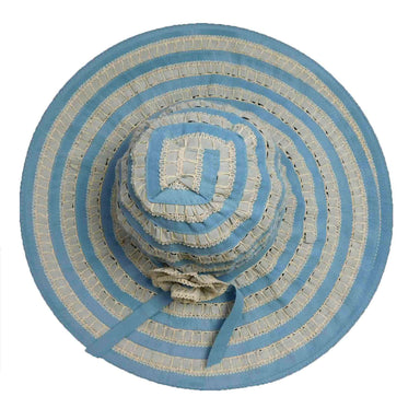 Ribbon and Lace Wide Brim Sun Hat - Jeanne Simmons Hats Wide Brim Sun Hat Jeanne Simmons Accessories