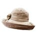Two-Tone Ribbon and Straw Kettle Brim Hat - JSA Kettle Brim Hat Jeanne Simmons    
