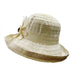 Striped Ribbon Hat with Big Flower Kettle Brim Hat Jeanne Simmons    