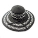 Large Brim Straw Summer Hat Floppy Hat Mentone Beach WSSR528BK Black  