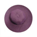 Sewn Braid Straw Wide Brim Sun Hat - JSA Wide Brim Sun Hat Jeanne Simmons WSPP586PP Purple  