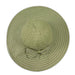 Big Bow Stitched Wide Brim Sun Hat - JSA Wide Brim Sun Hat Jeanne Simmons WSRP508SG Sage  