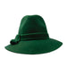 Floppy Fedora Hat, Green and Navy Fedora Hat Jeanne Simmons WWWF195GN Green  
