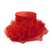 Organza Hat with Lots of Ruffles! Dress Hat Something Special LA WSSK755RD Red  