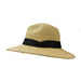 Safari Hat with Black Band - Milani Hats Safari Hat Milani Hats S24 Natural M/L (59 cm) 