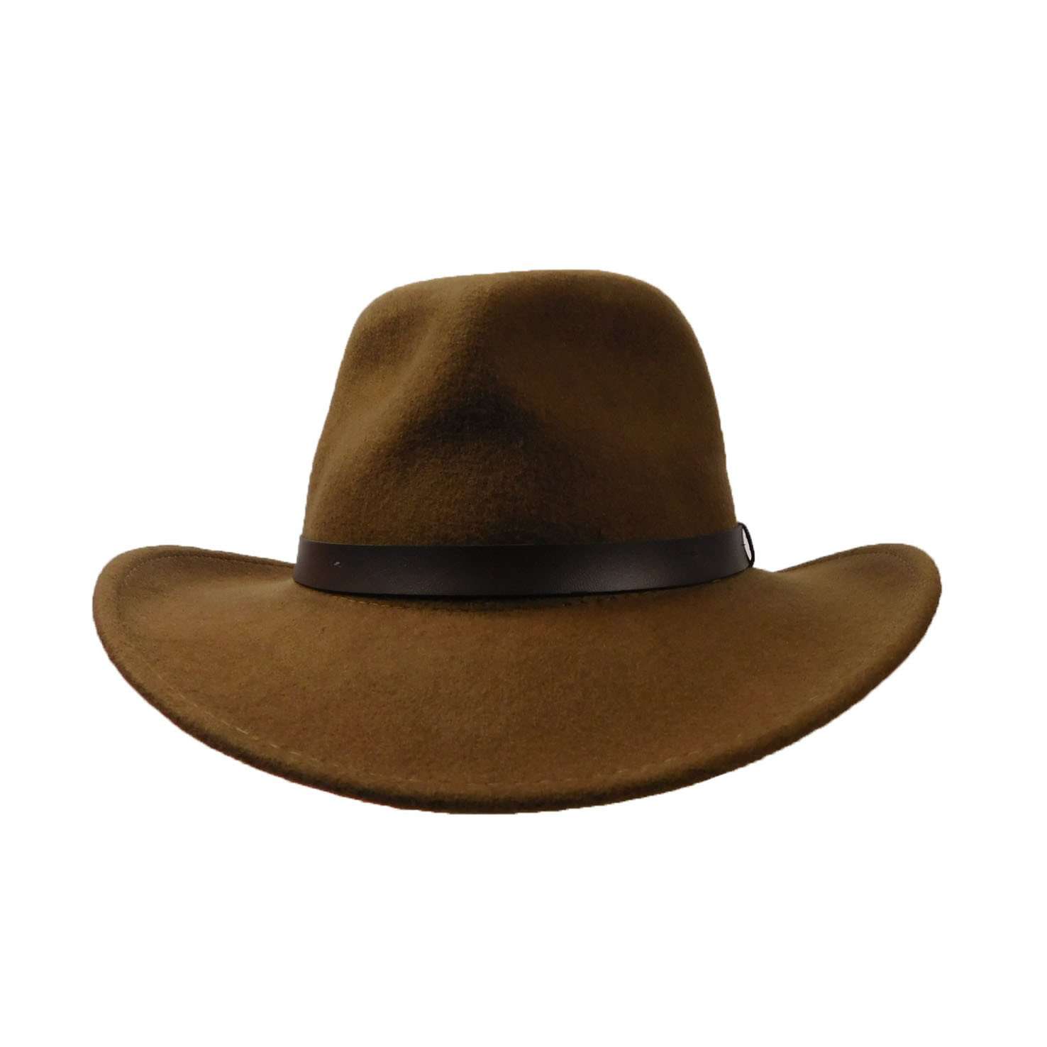 Wool Felt Outback with Leather Band Safari Hat Dorfman Hat Co. MWWF966BNS Brown S 