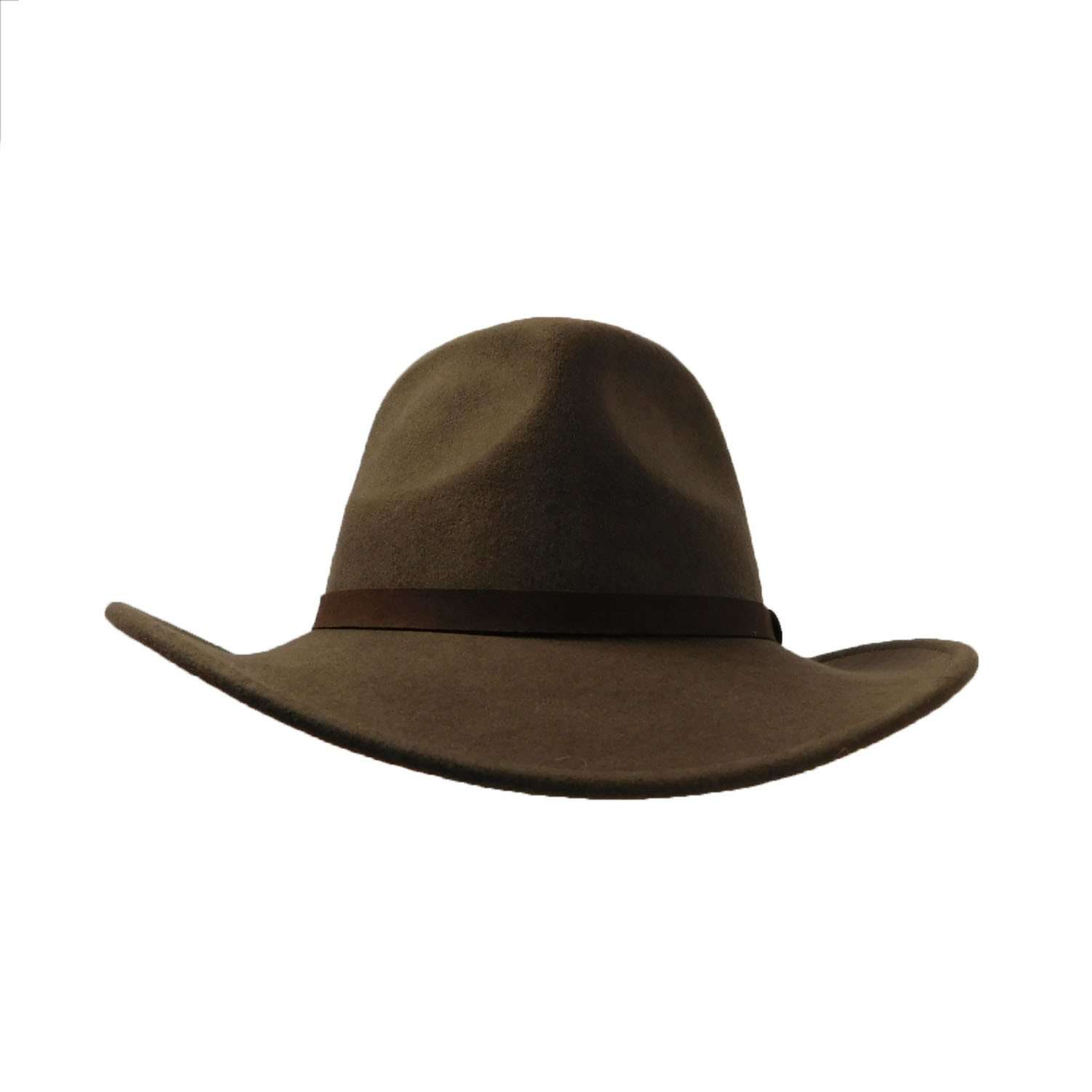 Wool Felt Outback with Leather Band Safari Hat Dorfman Hat Co. MWWF966CMS Camel S 
