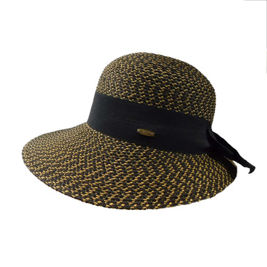 Sun Hat with Narrowing Brim - Karen Keith Wide Brim Hat Great hats by Karen Keith BT23Bh Black Heather Medium (57 cm) 