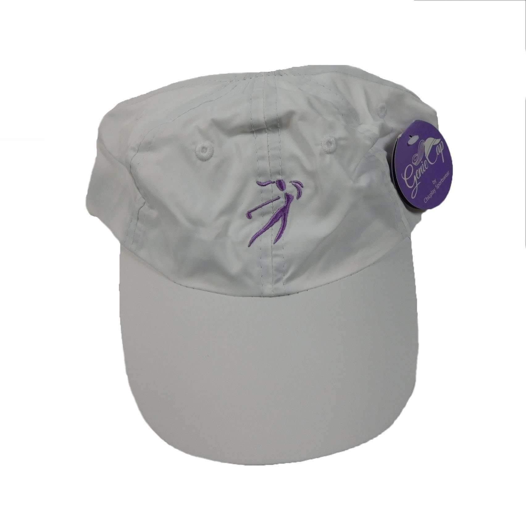 Ginnie Cap in Microfiber with Tennis Logo Cap Great hats by Karen Keith gcmf.tn.wh White  