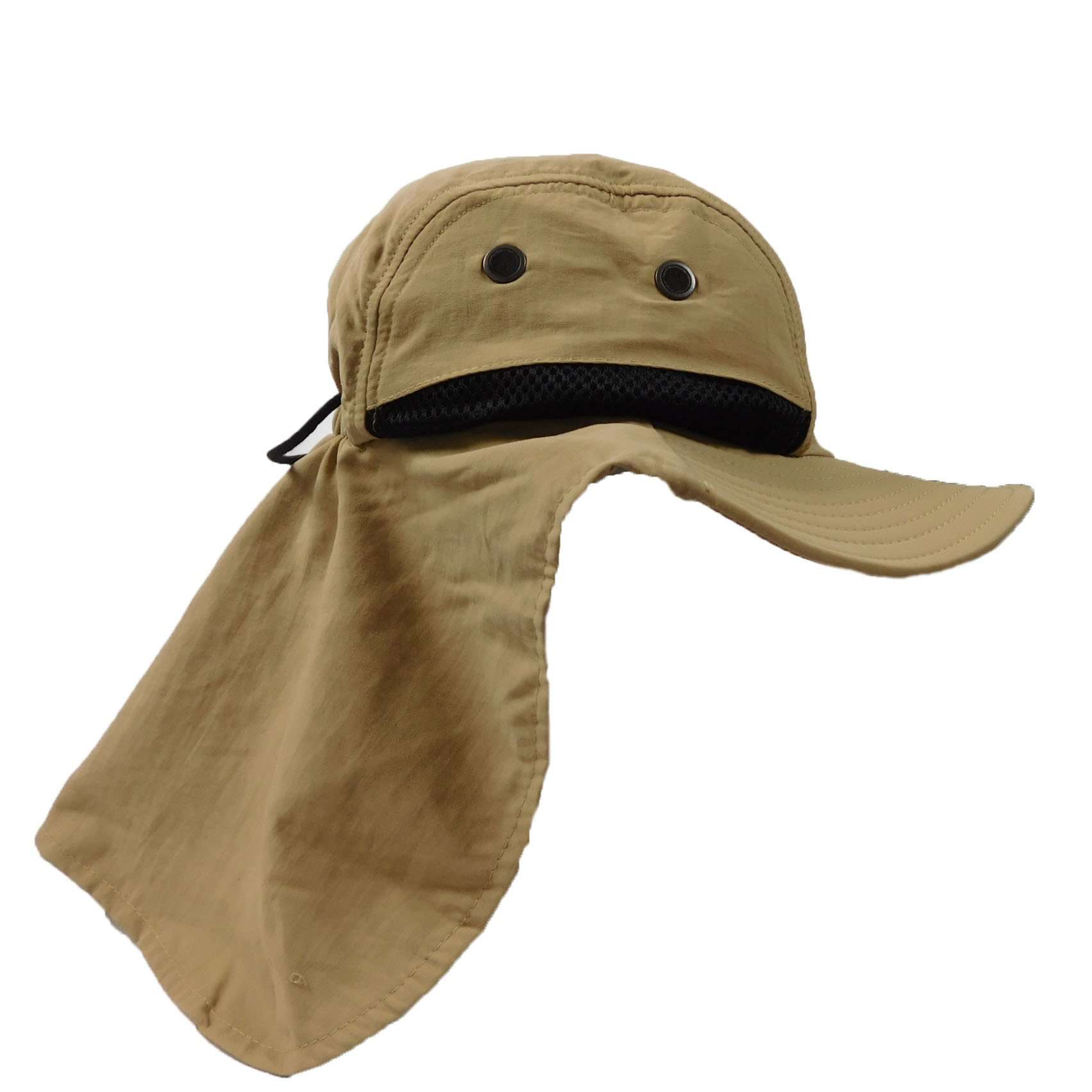 Large Bill Flap Cap for Fishing or Hiking - Neck Cape for Extra Sun Protection White / Os (56-60 cm)