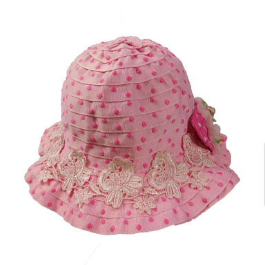Pink and Fuchsia Polka Dot Summer Hat- Toddler Bucket Hat HHkids    