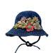 Denim Bucket Hat with Patchwork Flowers Bucket Hat HHkids  18-24mos  