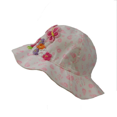 Pink and White Summer Hat for Baby Girls Bucket Hat HHkids    