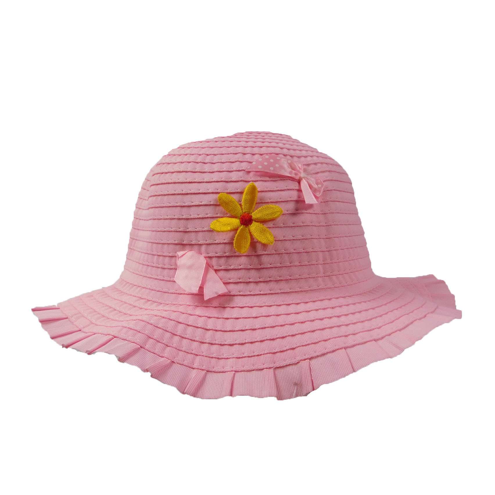 Summer Beach Hat for Toddler Girls Floppy Hat SetarTrading Hats SK061PK Pink  