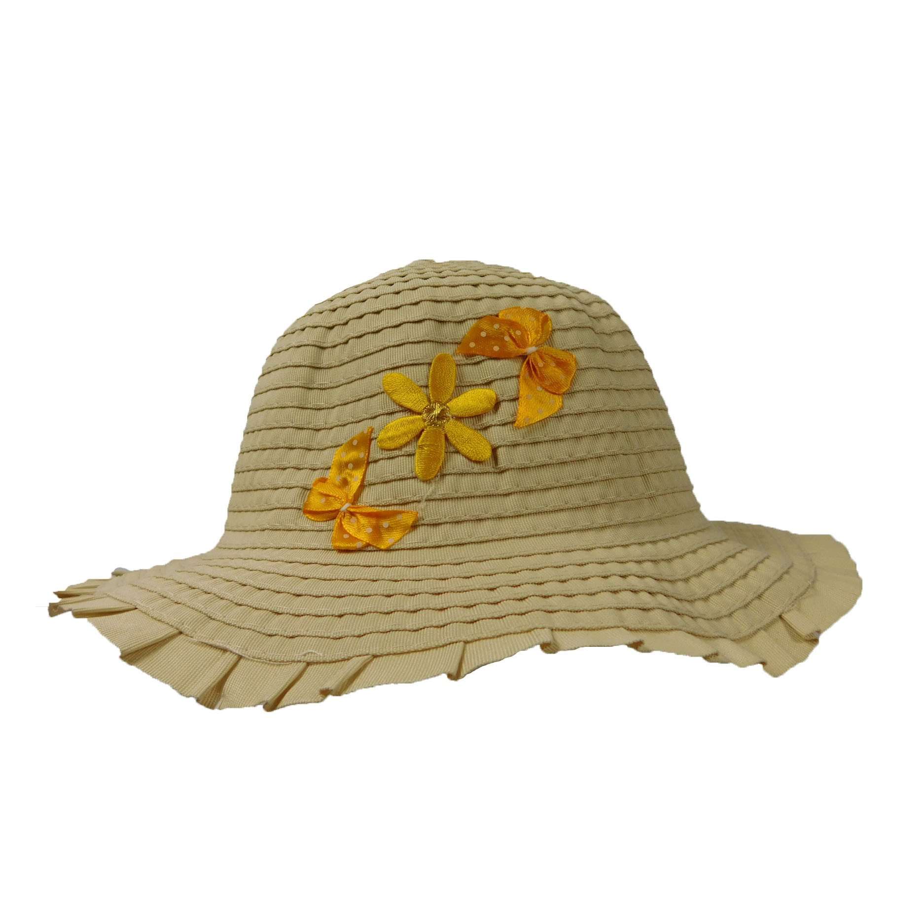Summer Beach Hat for Toddler Girls Floppy Hat SetarTrading Hats SK061BG Beige  