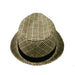 Summer Trilby Fedora Hat with Crossbar Pattern Fedora Hat JEL    