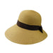 Downturned Big Brim Asymmetrical Summer Hat Wide Brim Hat JEL WSPS608TN Tan tweed  
