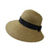 Downturned Big Brim Asymmetrical Summer Hat Wide Brim Hat JEL WSPS608BK Black tweed  
