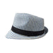 Summer Trilby Hat with Diagonal Stripes Fedora Hat JEL MSPS889BLL Blue L/XL 