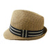 Summer Straw Fedora Hat Fedora Hat JEL MSPS891BNM Brown tweed M 