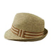 Summer Straw Fedora Hat Fedora Hat JEL MSPS891CRM Tan tweed M 