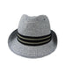 Summer Straw Fedora Hat Fedora Hat JEL MSPS891BKM Black tweed M 