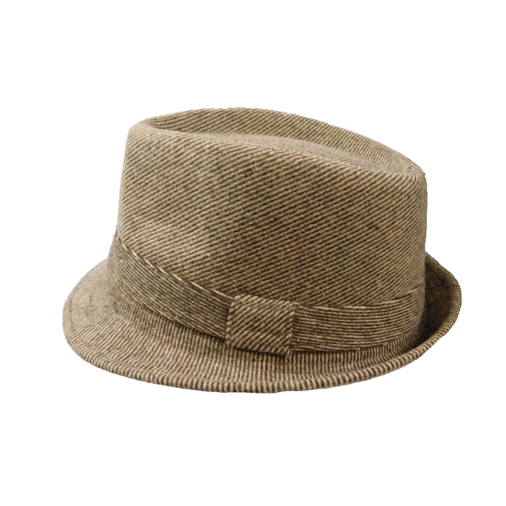 Brown Tweed Winter Trilby Fedora, Fedora Hat - SetarTrading Hats 