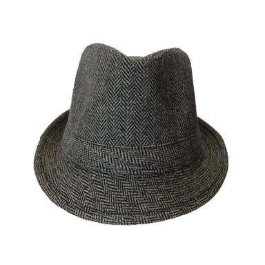 Herringbone Winter Trilby Hat Fedora Hat JEL MWFW968GYX Grey  