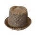 Plaid Winter Trilby Hat, Brown Fedora Hat JEL    