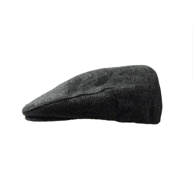 Dark Grey Herringbone Ivy Cap - Epoch Hats Flat Cap Epoch Hats iv1935gym Charcoal Medium 