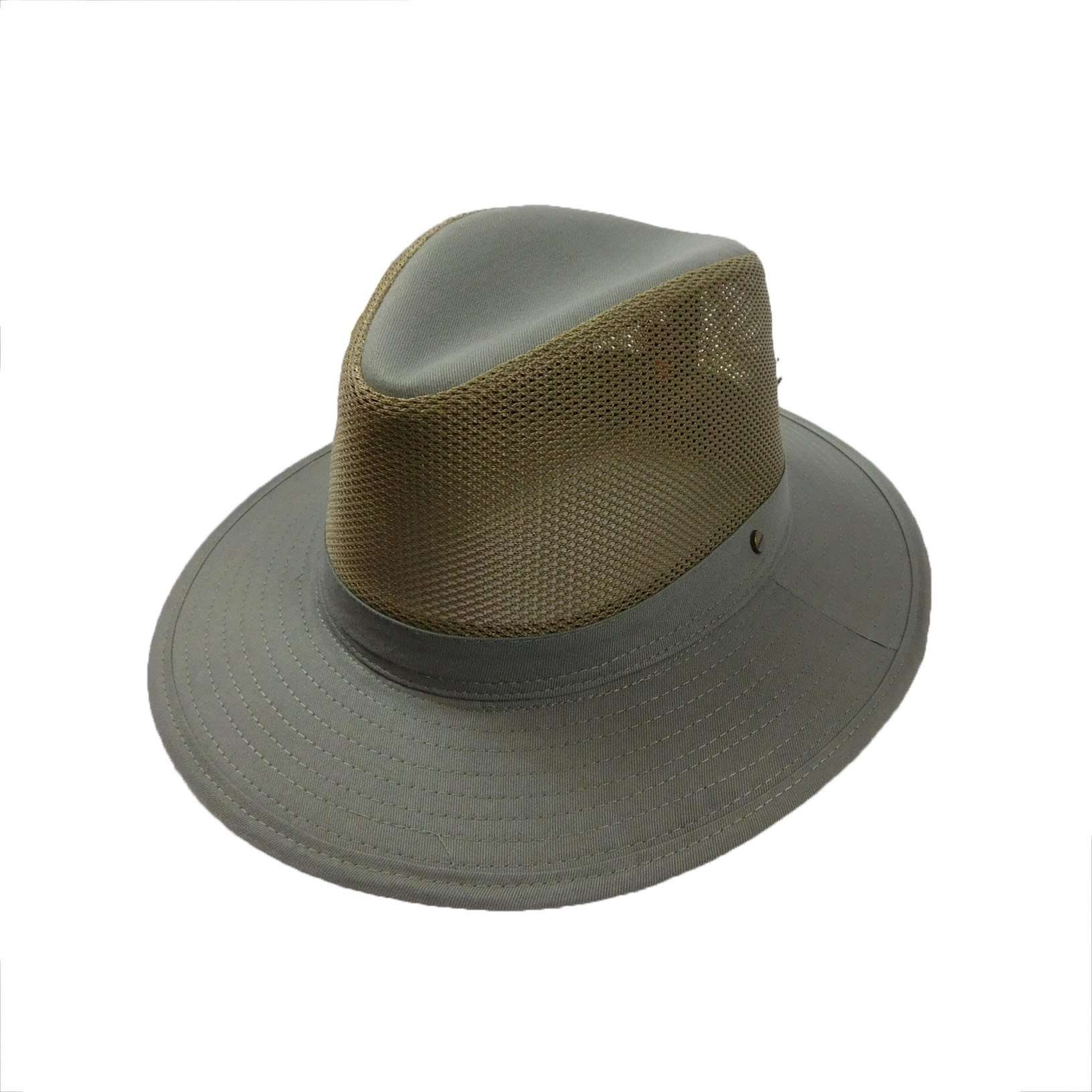 Stetson Cotton Safari Hat with Mesh Crown Safari Hat Stetson Hats WSCP893OLM Olive M 