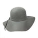 Classic Wool Felt Wide Brim Floppy Hat Wide Brim Sun Hat Boardwalk Style Hats WWWF263GY Grey  