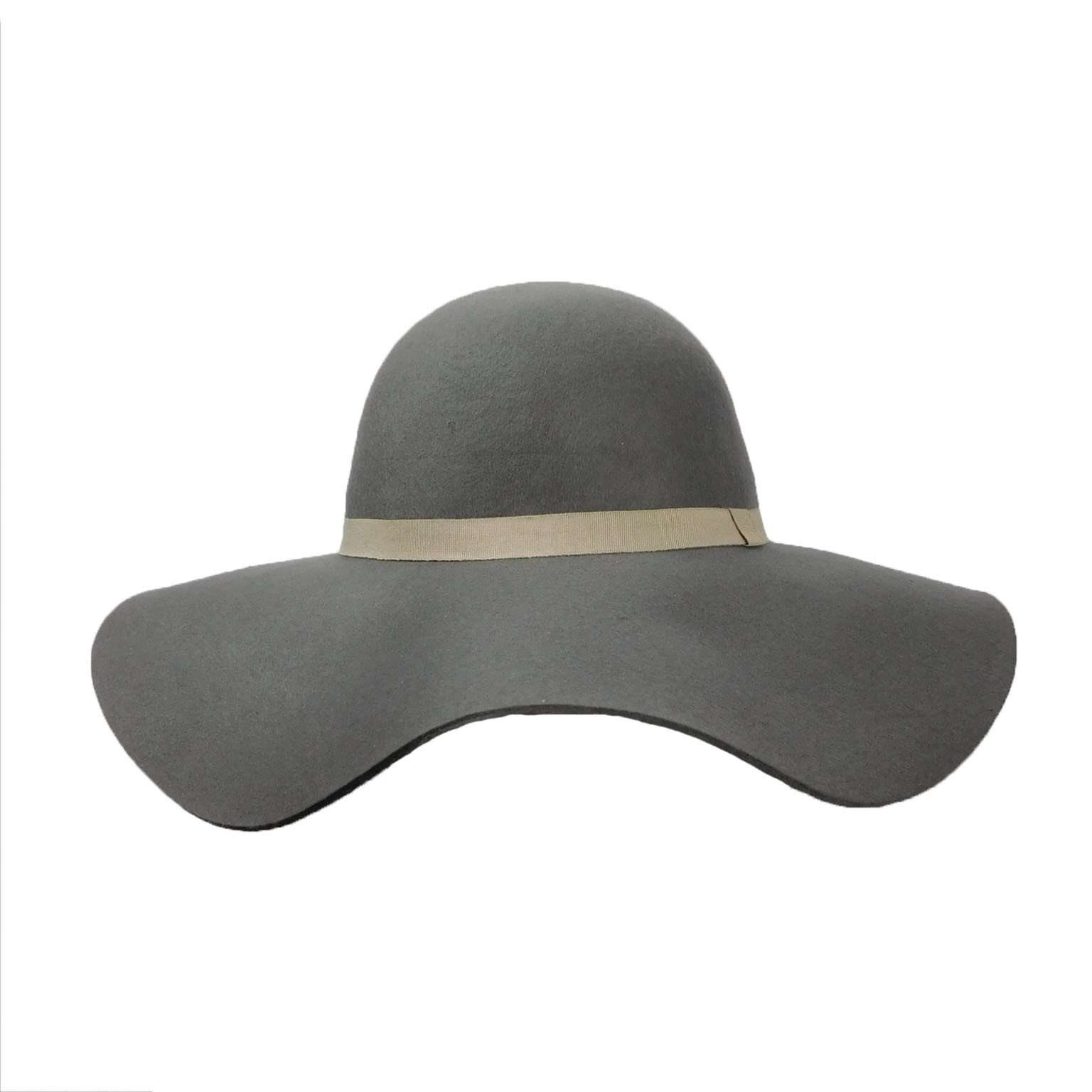 Wool Felt Wide Brim Hat for Women Wide Brim Sun Hat Boardwalk Style Hats    