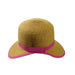 Facesaver Hat Facesaver Hat Boardwalk Style Hats WSPS566FC Toast and Fuchsia  
