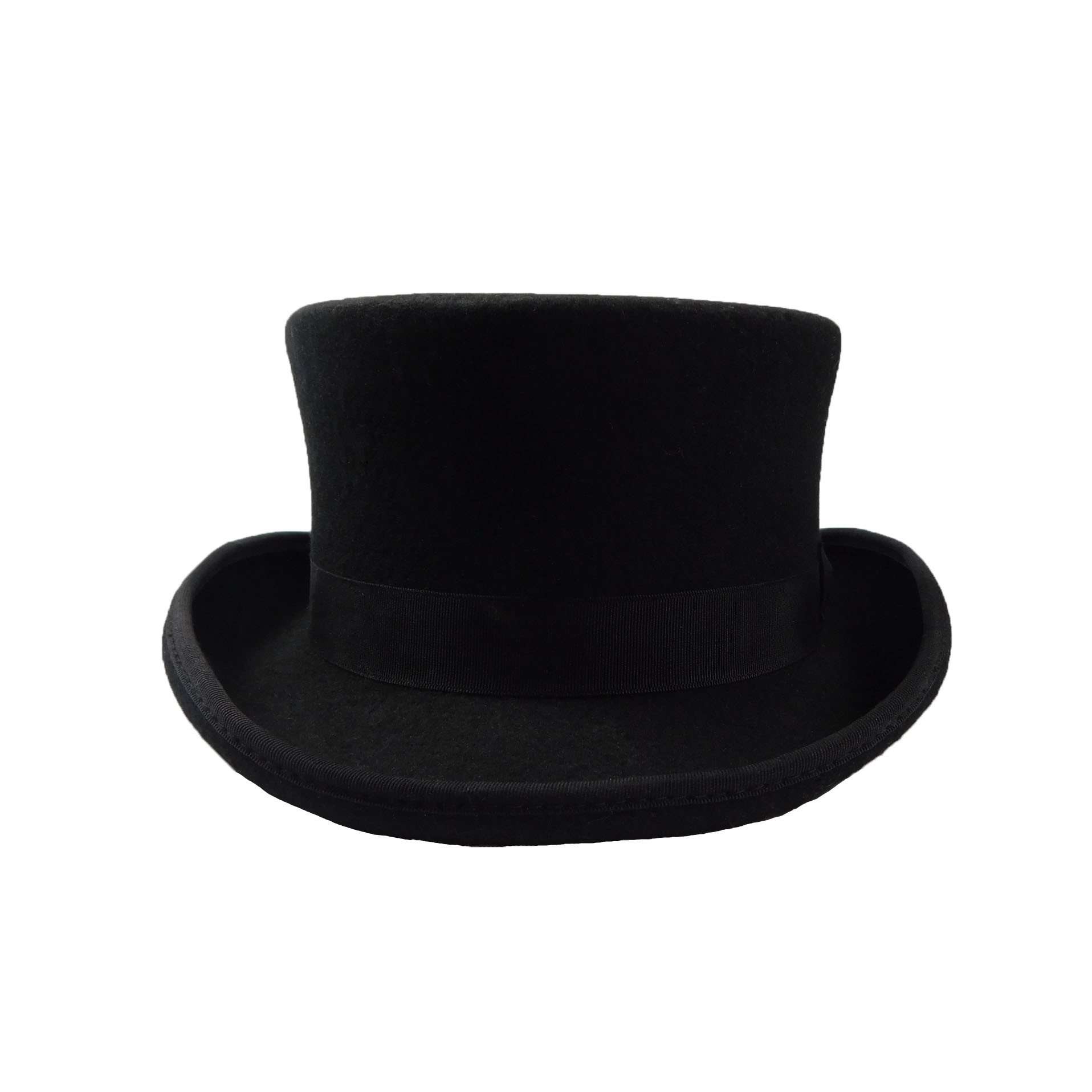 Classic Short Black Wool Felt Top Hat by JSA for Men, Top Hat - SetarTrading Hats 