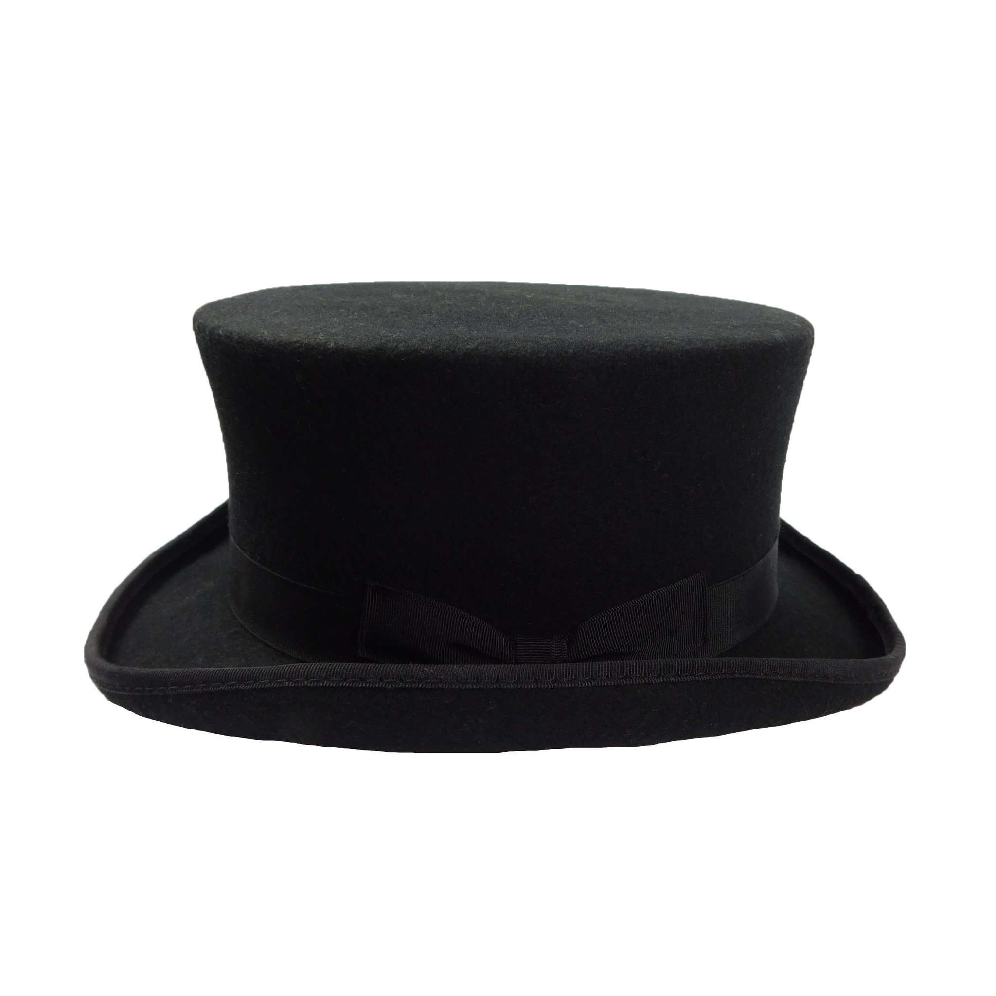 Classic Short Black Wool Felt Top Hat by JSA for Men, Top Hat - SetarTrading Hats 