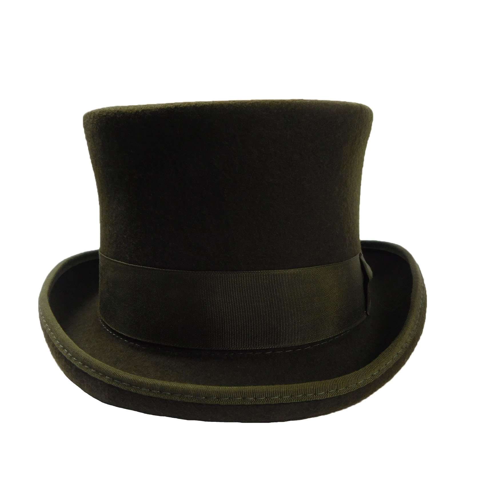 Classic Tall Olive Wool Felt Top Hat by JSA for Men Top Hat Jeanne Simmons js6808OLM Olive M 