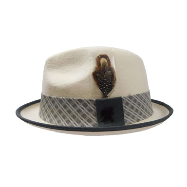 Crushable Stacy Adams Fedora Hat Fedora Hat Stacy Adams Hats MWWF929IVS Ivory S/M 