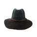 Knit Fedora Hat with Leather Band Fedora Hat Jeanne Simmons WWAK166GY Grey  
