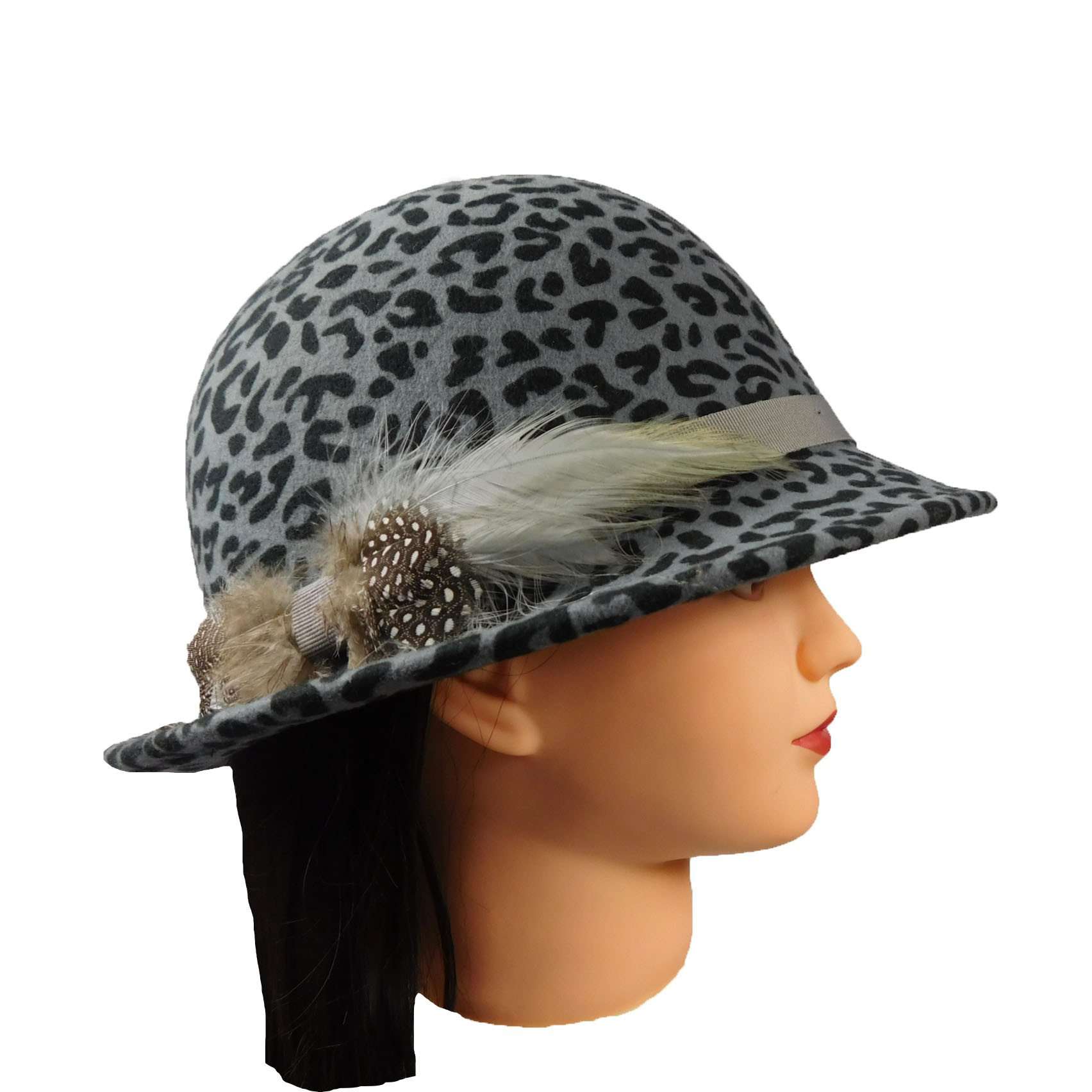 Grey Cheetah Cloche Cloche Jeanne Simmons    